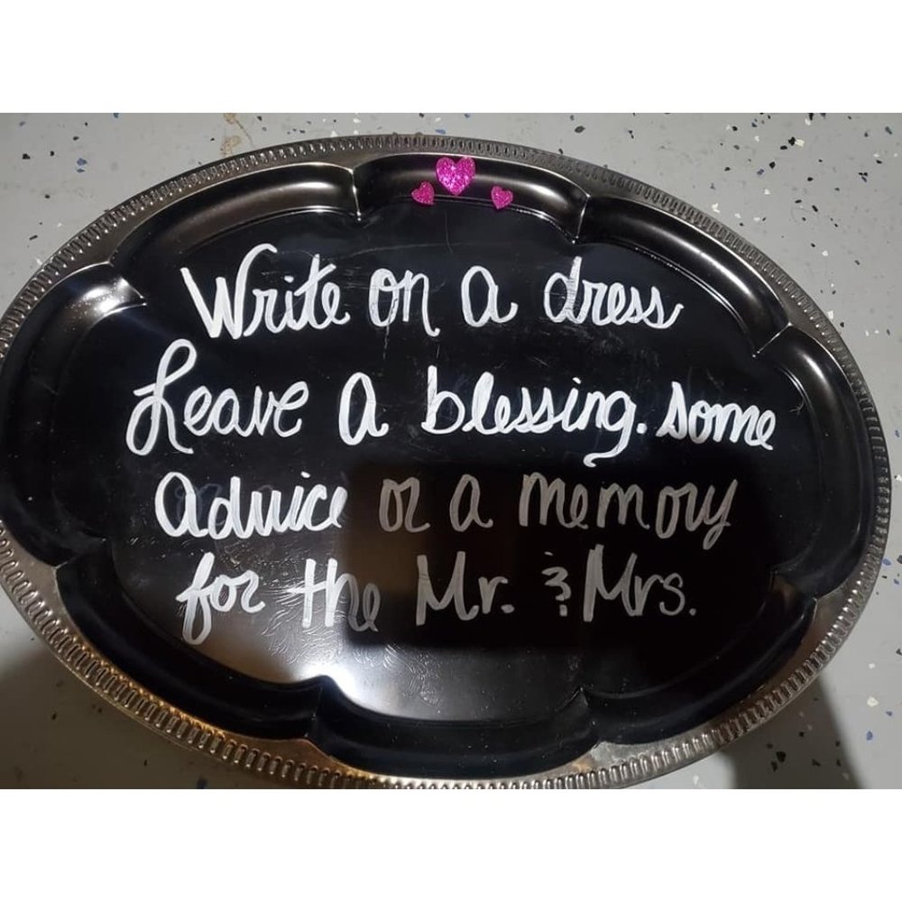 Fancy Chalkboard Platter